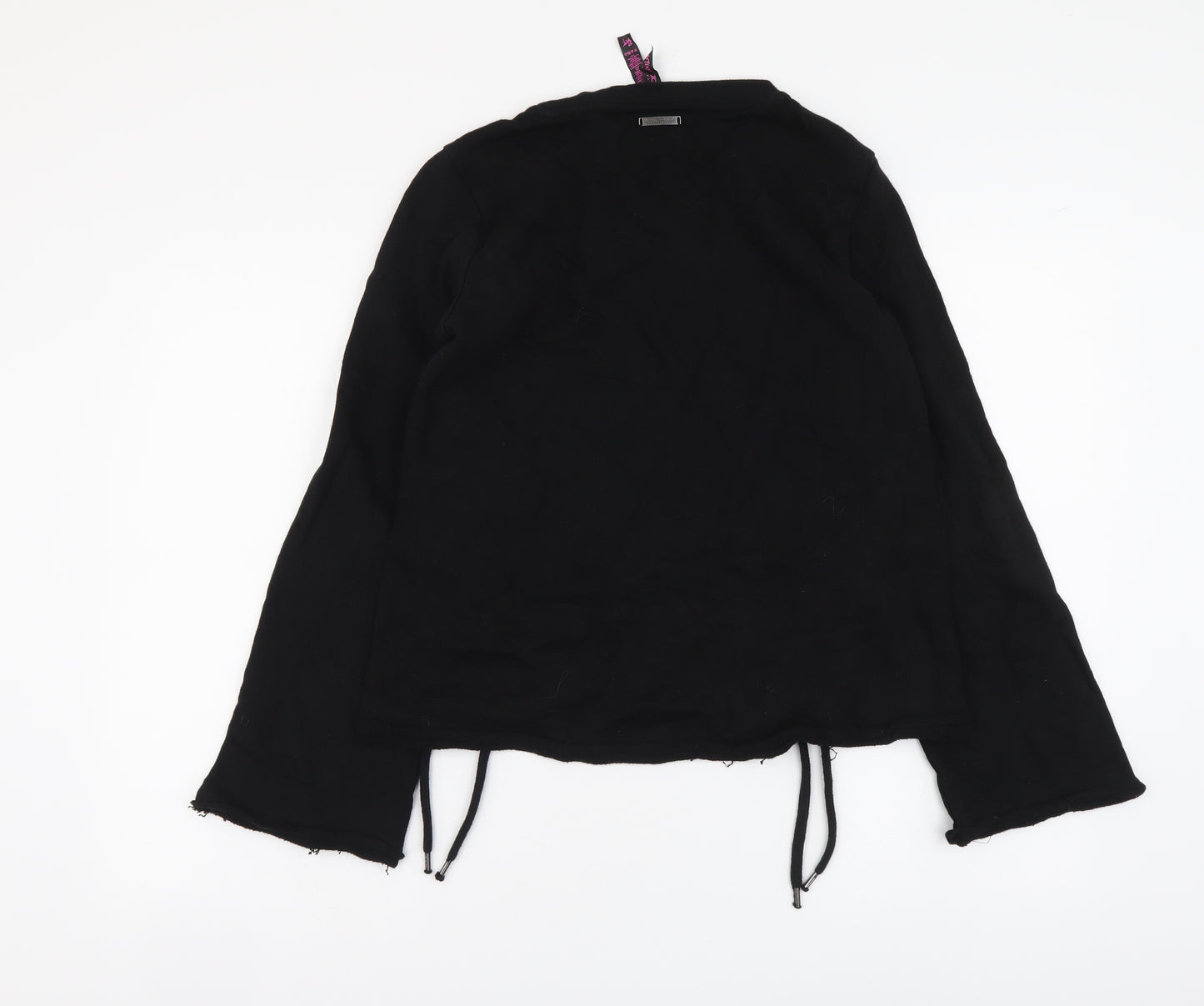 Betsey Johnson Womens Black Cotton Pullover Sweatshirt Size S Pullover