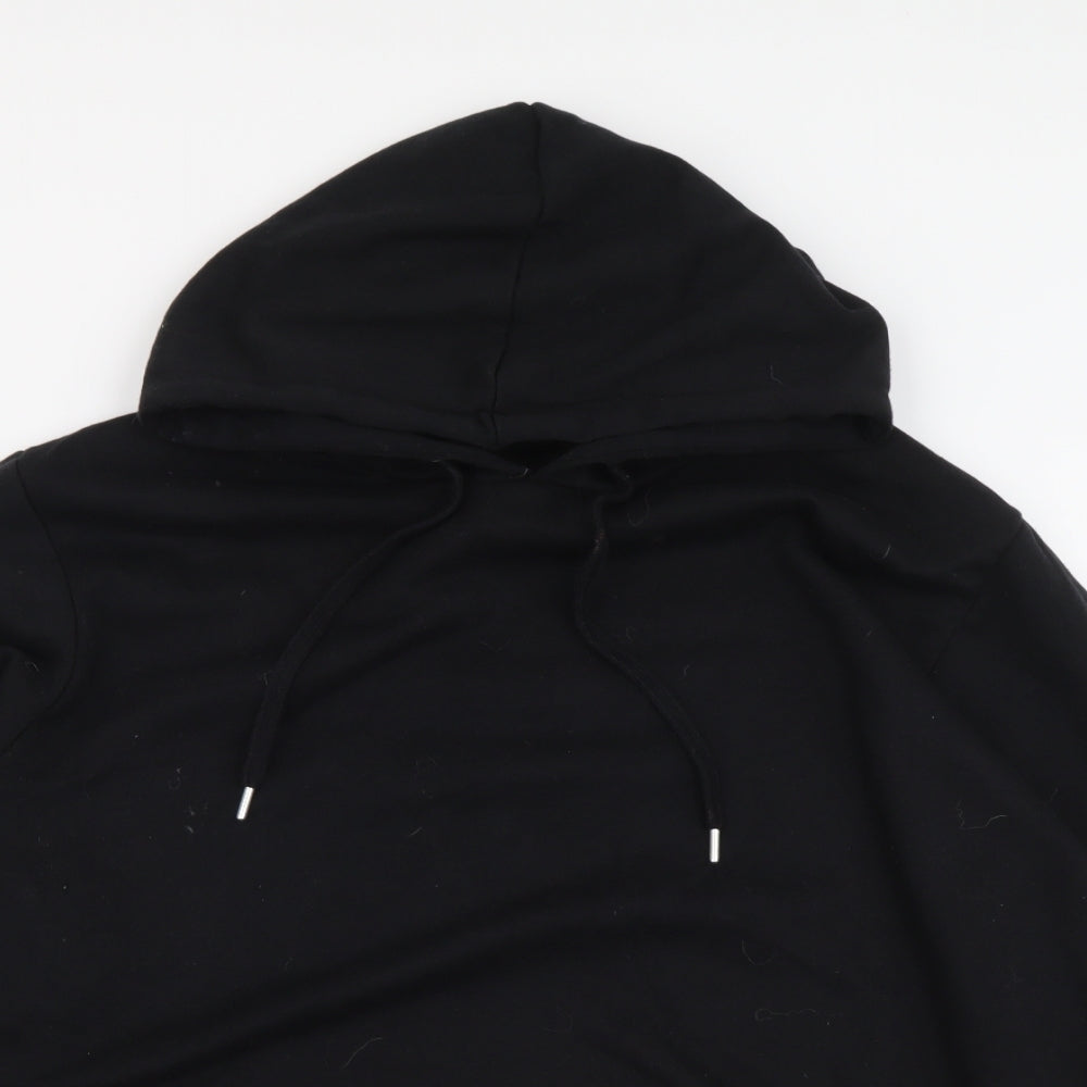 Boohoo Mens Black Cotton Pullover Hoodie Size 2XL