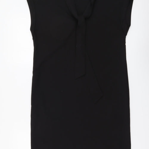 Jaeger Womens Black Polyester Tank Dress Size 8 V-Neck Pullover