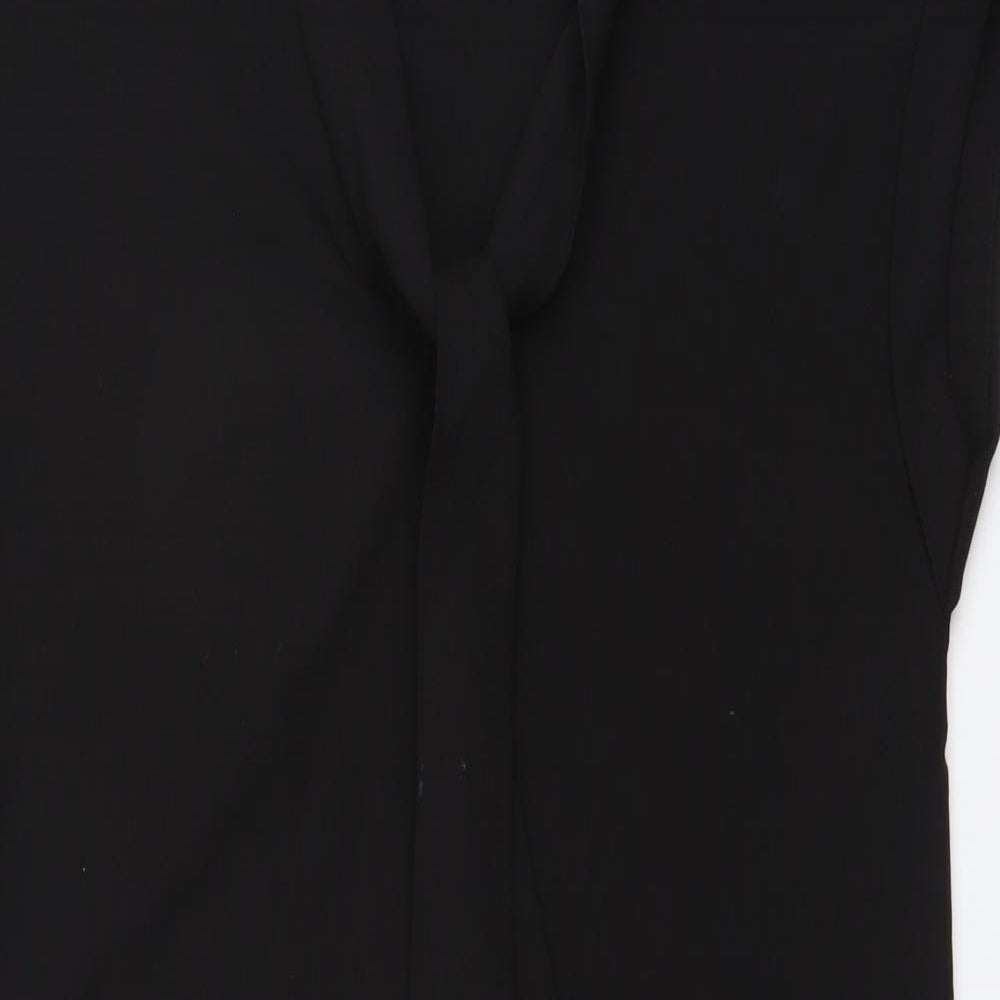 Jaeger Womens Black Polyester Tank Dress Size 8 V-Neck Pullover