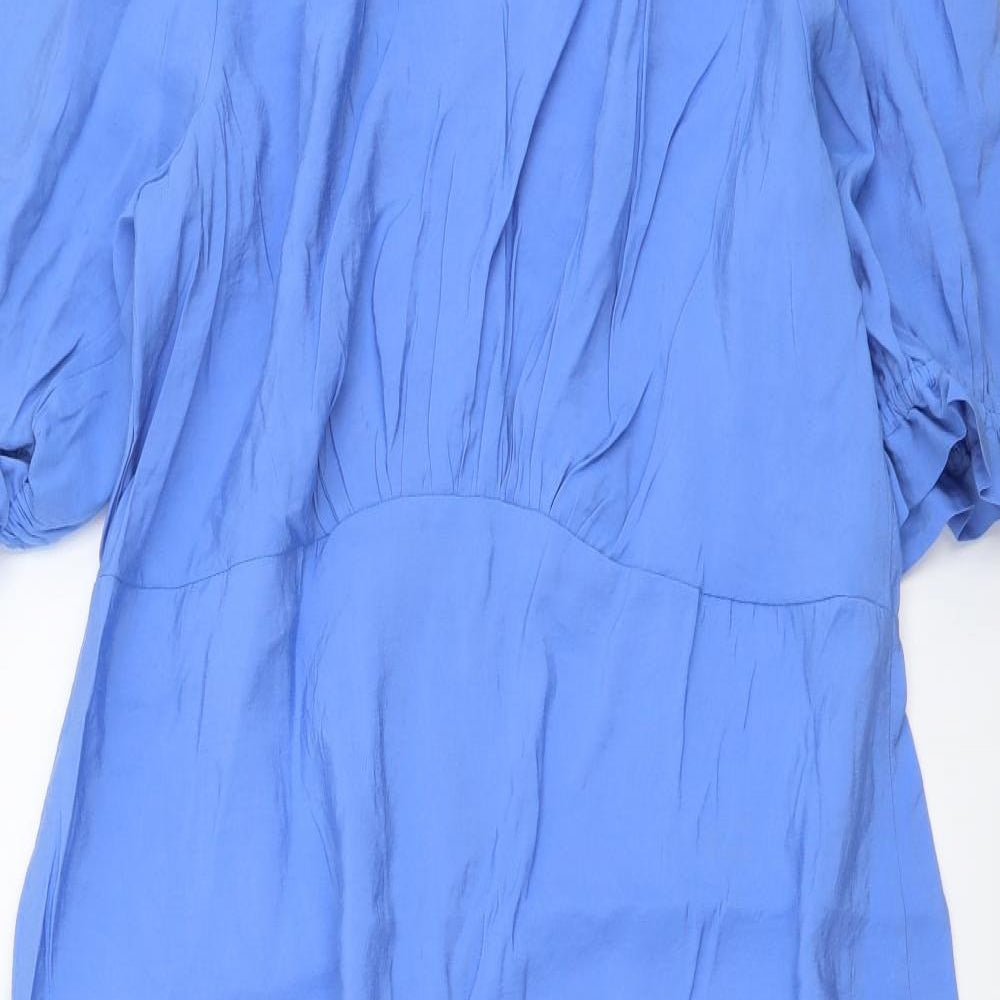 Nobody's Child Womens Blue Modal A-Line Size 18 Round Neck Zip