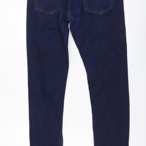 NEXT Womens Blue Cotton Skinny Jeans Size 30 in L29 in Regular Button