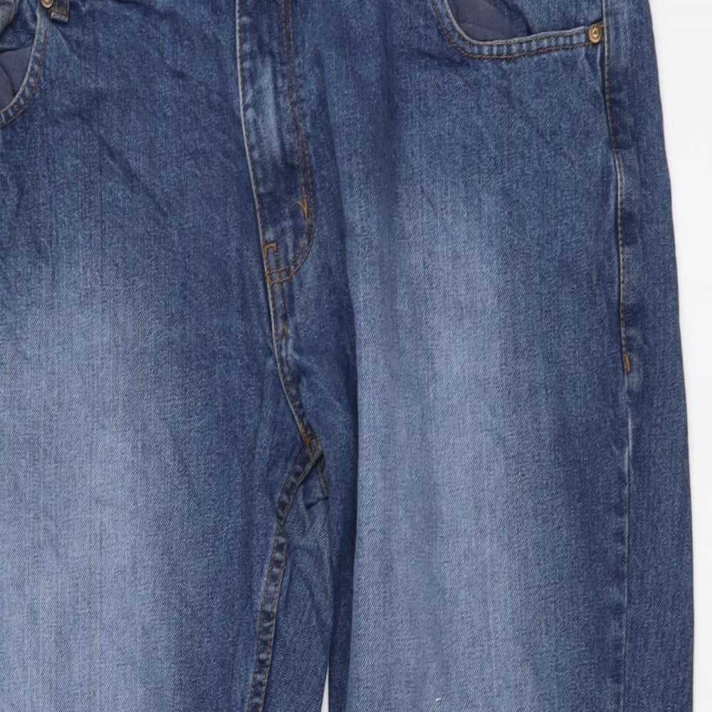 SPLASH Mens Blue Cotton Straight Jeans Size 42 in L31 in Regular Button