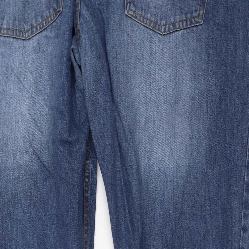 SPLASH Mens Blue Cotton Straight Jeans Size 42 in L31 in Regular Button