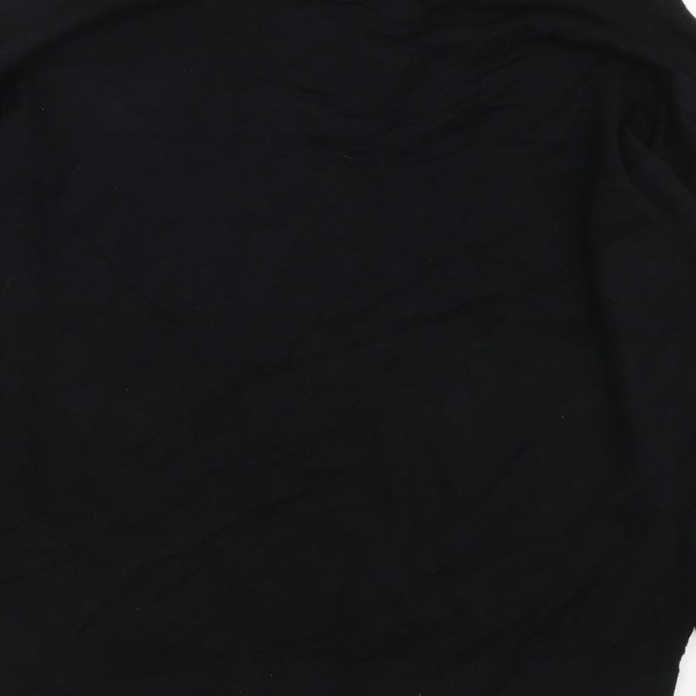 Marks and Spencer Womens Black Round Neck Viscose Pullover Jumper Size M - Believe