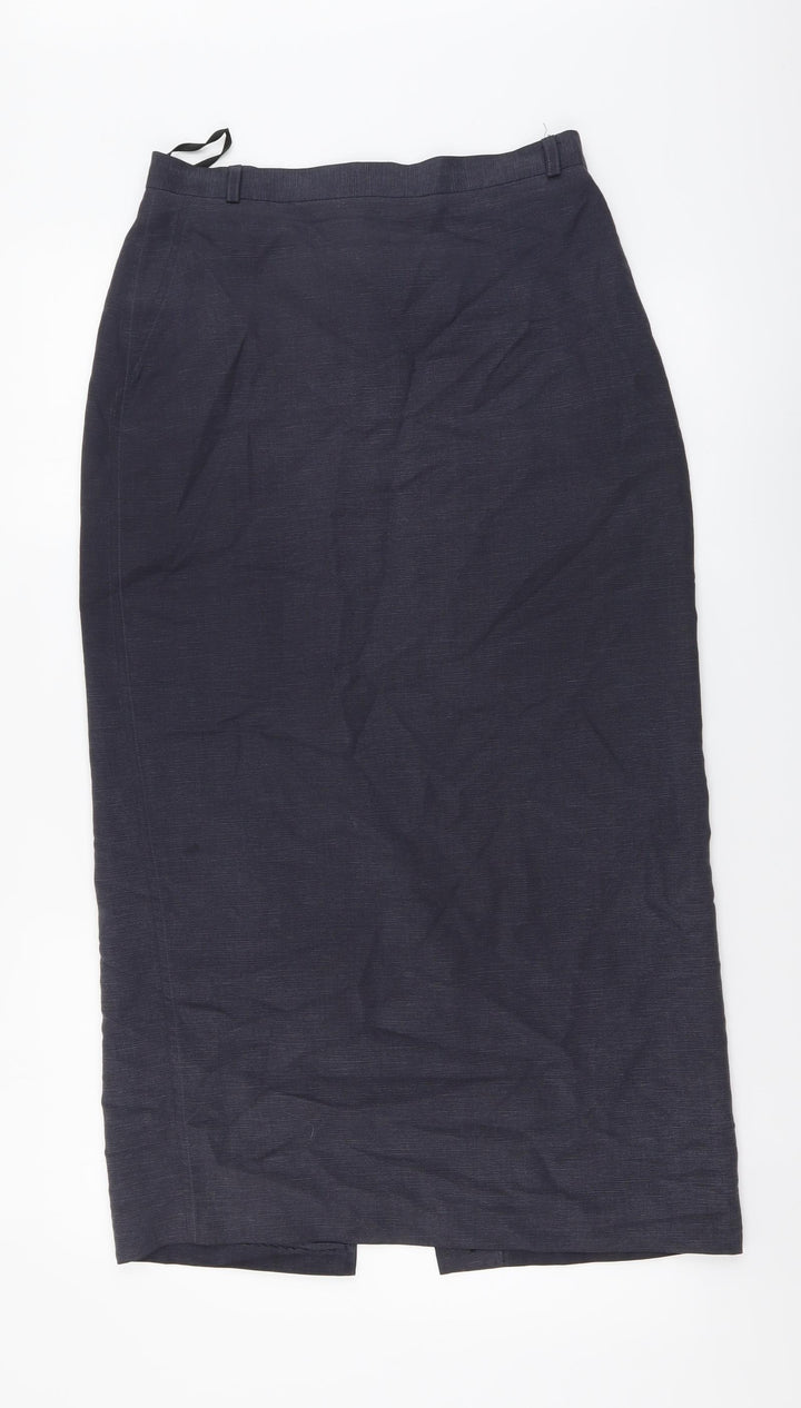 Wallis Womens Grey Polyester A-Line Skirt Size 10 Zip