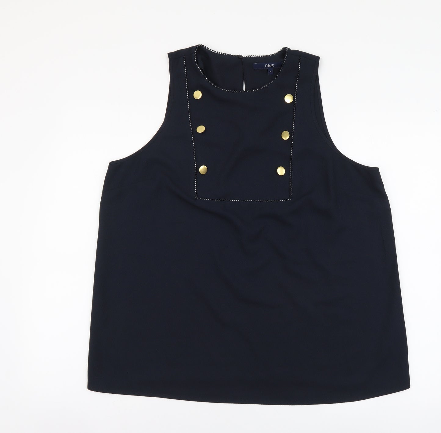 NEXT Womens Blue Polyester Basic Tank Size 18 Round Neck