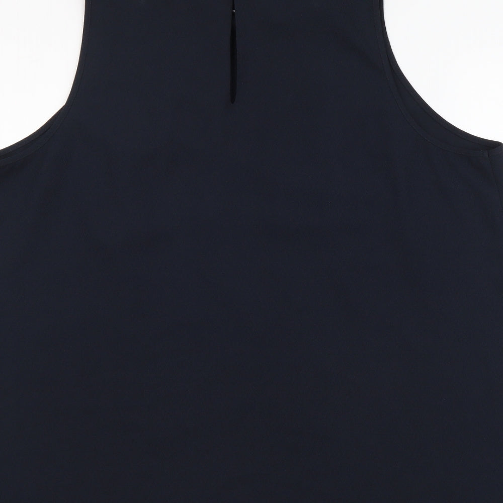 NEXT Womens Blue Polyester Basic Tank Size 18 Round Neck