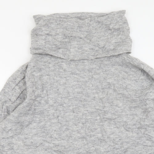 H&M Womens Grey Roll Neck Acrylic Pullover Jumper Size S