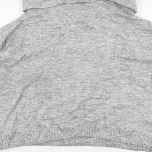 H&M Womens Grey Roll Neck Acrylic Pullover Jumper Size S