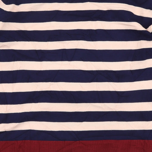 Padini Womens Multicoloured Boat Neck Striped Viscose Pullover Jumper Size L