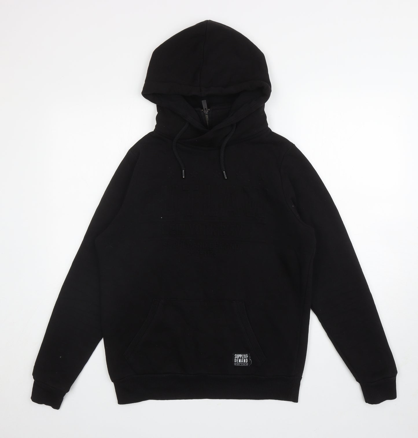 Supply & Demand Co. Mens Black Cotton Pullover Hoodie Size S - Outlaw