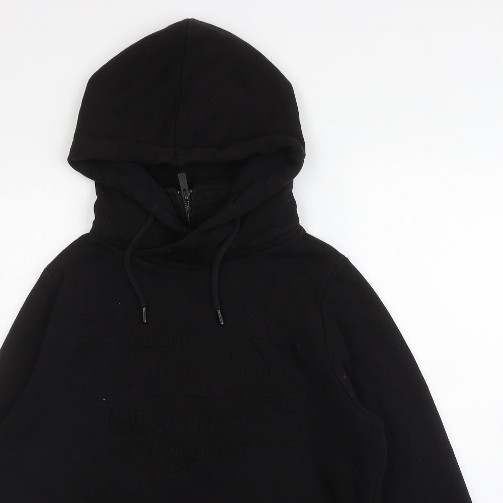 Supply & Demand Co. Mens Black Cotton Pullover Hoodie Size S - Outlaw