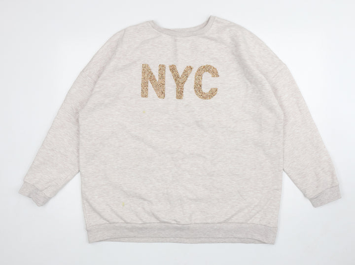 Matalan Womens Ivory Polyester Pullover Sweatshirt Size XL Pullover - NYC