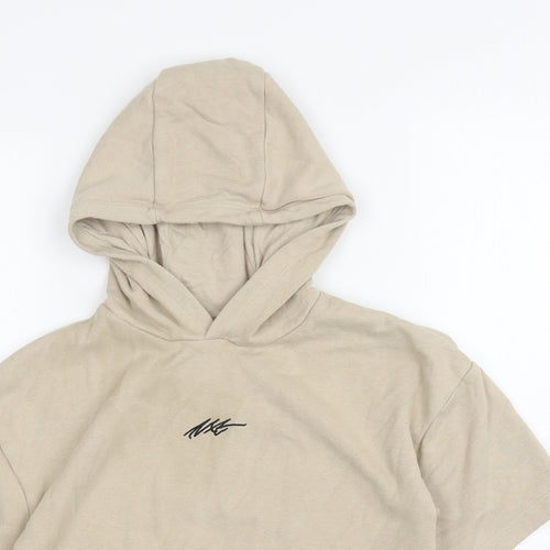 NEXT Boys Beige Cotton Pullover Hoodie Size 7 Years Pullover