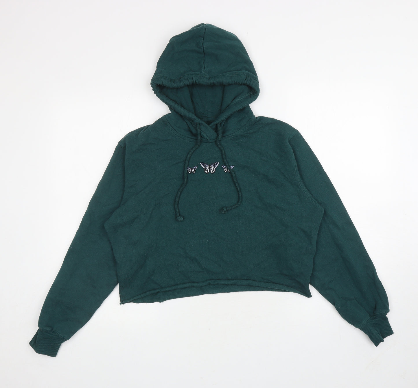 Hollister Womens Green Cotton Pullover Hoodie Size XS Pullover