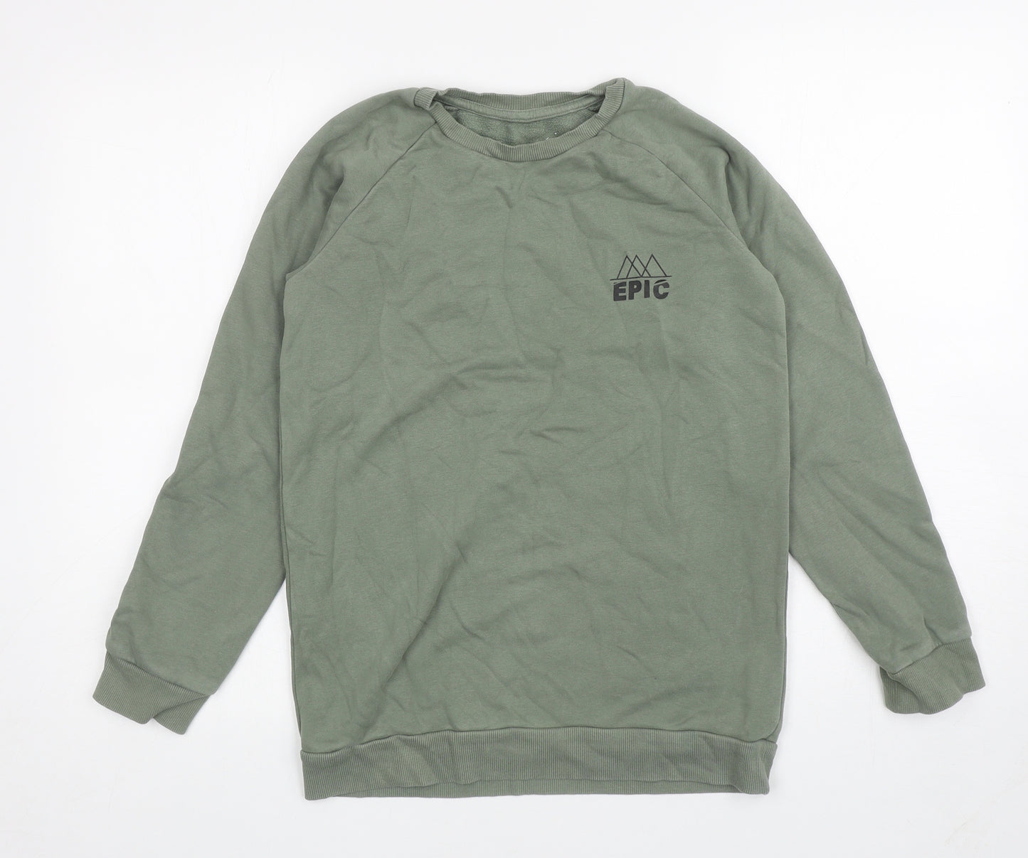 Nutmeg Boys Green Cotton Pullover Sweatshirt Size 12-13 Years Pullover - Epic