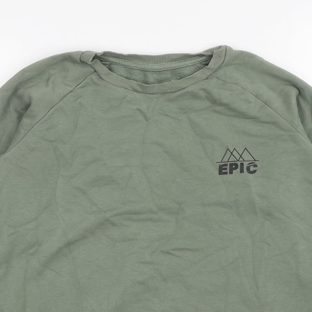 Nutmeg Boys Green Cotton Pullover Sweatshirt Size 12-13 Years Pullover - Epic