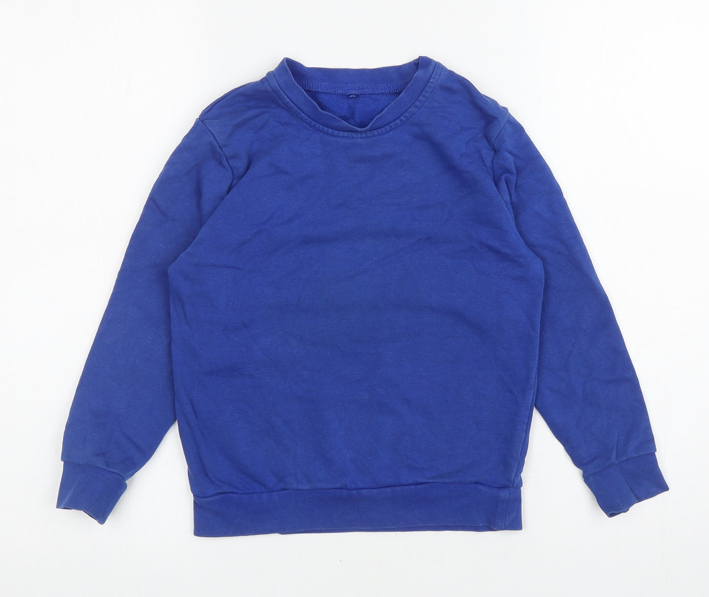 George Boys Blue Cotton Pullover Sweatshirt Size 6-7 Years Pullover