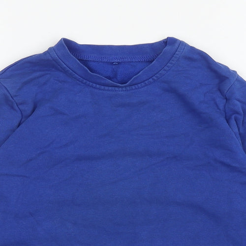 George Boys Blue Cotton Pullover Sweatshirt Size 6-7 Years Pullover