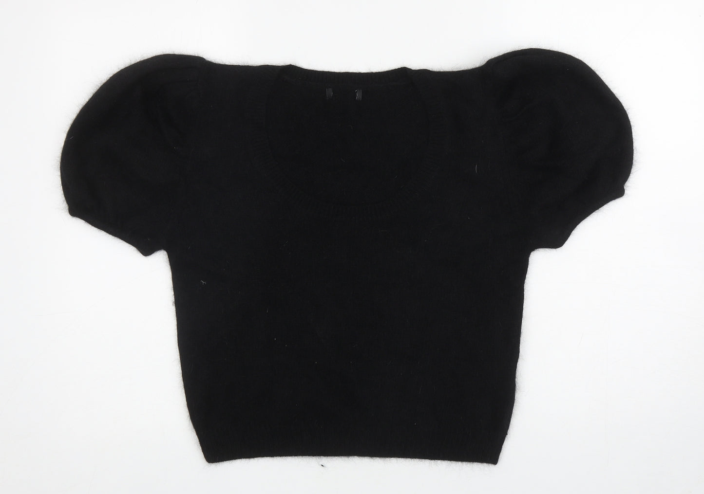 Matalan Womens Black Scoop Neck Acrylic Pullover Jumper Size 10