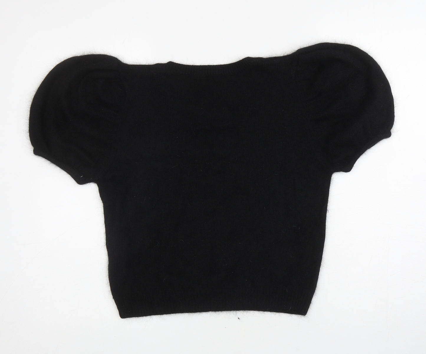 Matalan Womens Black Scoop Neck Acrylic Pullover Jumper Size 10