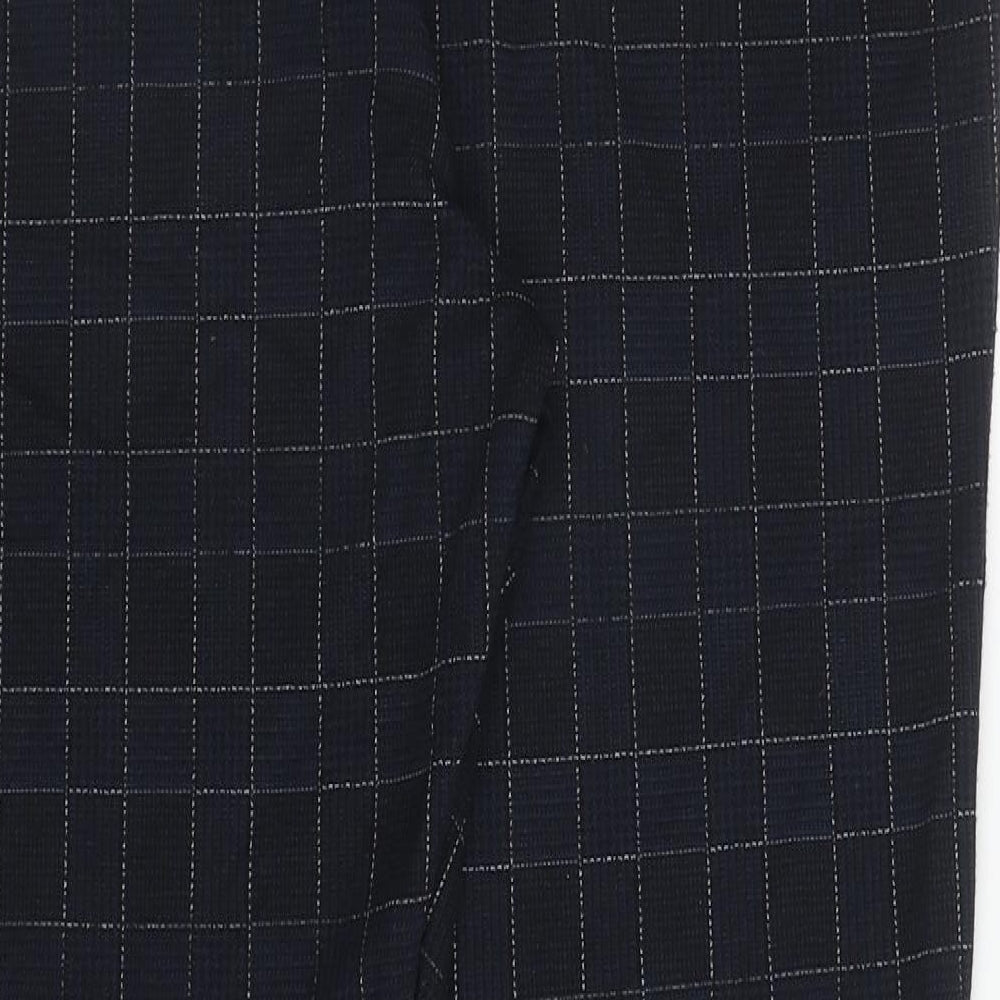 TU Womens Blue Plaid Polyester Capri Trousers Size 18 L28 in Regular