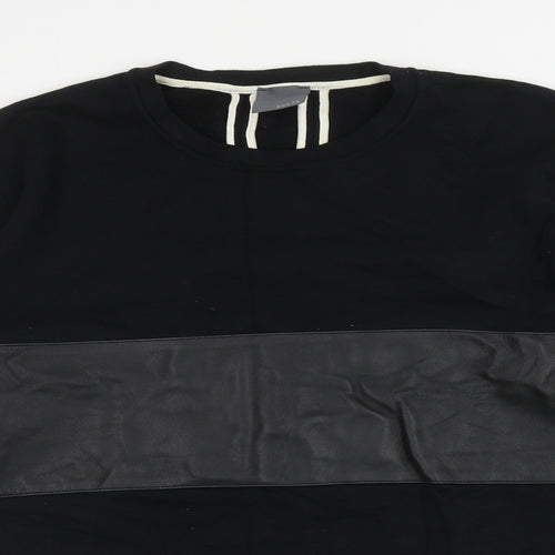 Lot78 Mens Black Cotton Pullover Sweatshirt Size XL