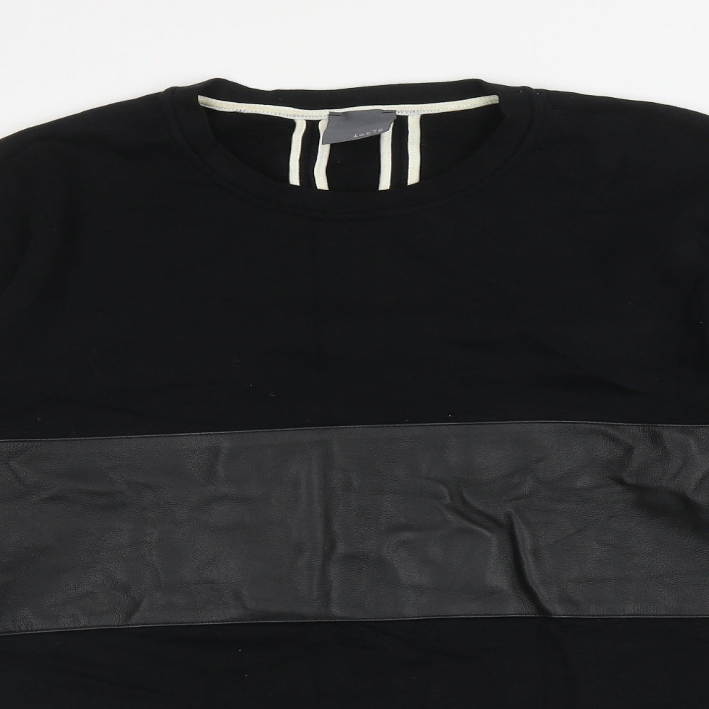 Lot78 Mens Black Cotton Pullover Sweatshirt Size XL