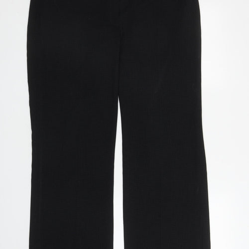 AMARANTO Womens Black Polka Dot Polyester Dress Pants Trousers Size 16 L32 in Regular Zip