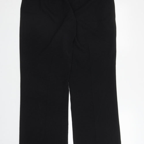 AMARANTO Womens Black Polka Dot Polyester Dress Pants Trousers Size 16 L32 in Regular Zip
