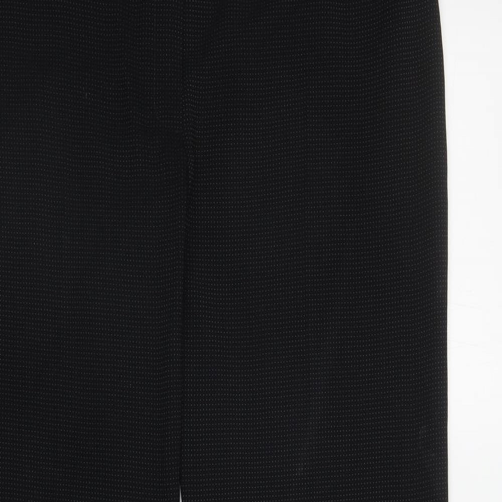 AMARANTO Womens Black Polka Dot Polyester Dress Pants Trousers Size 16 L32 in Regular Zip