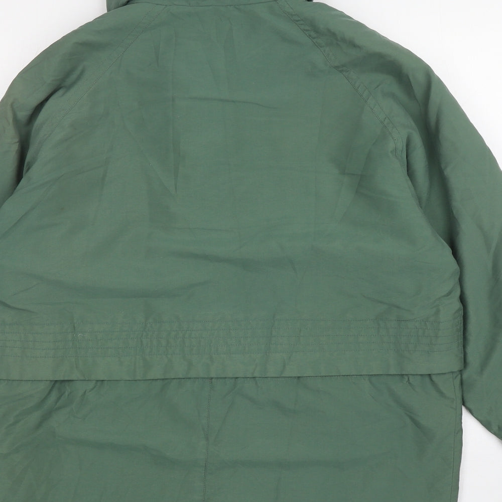 BHS Womens Green Parka Coat Size 12 Zip