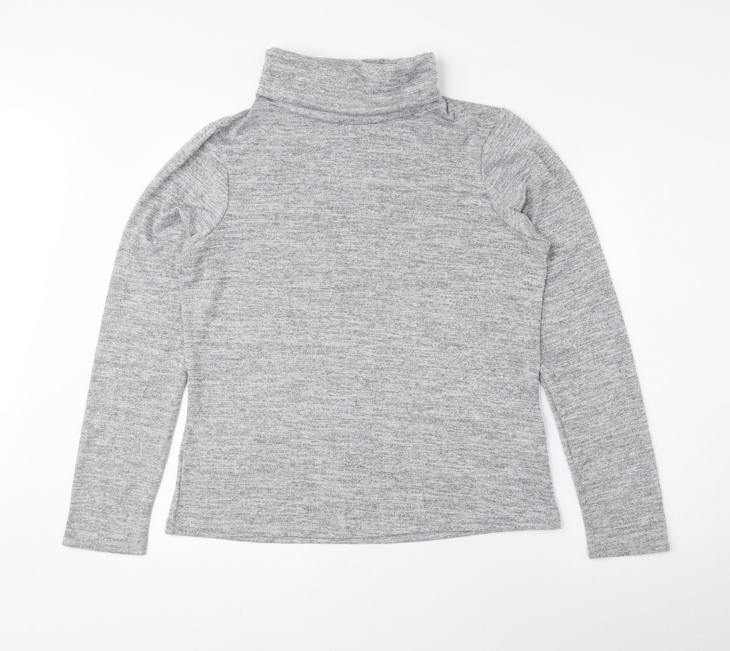 New Look Womens Grey Roll Neck Polyester Pullover Jumper Size 14