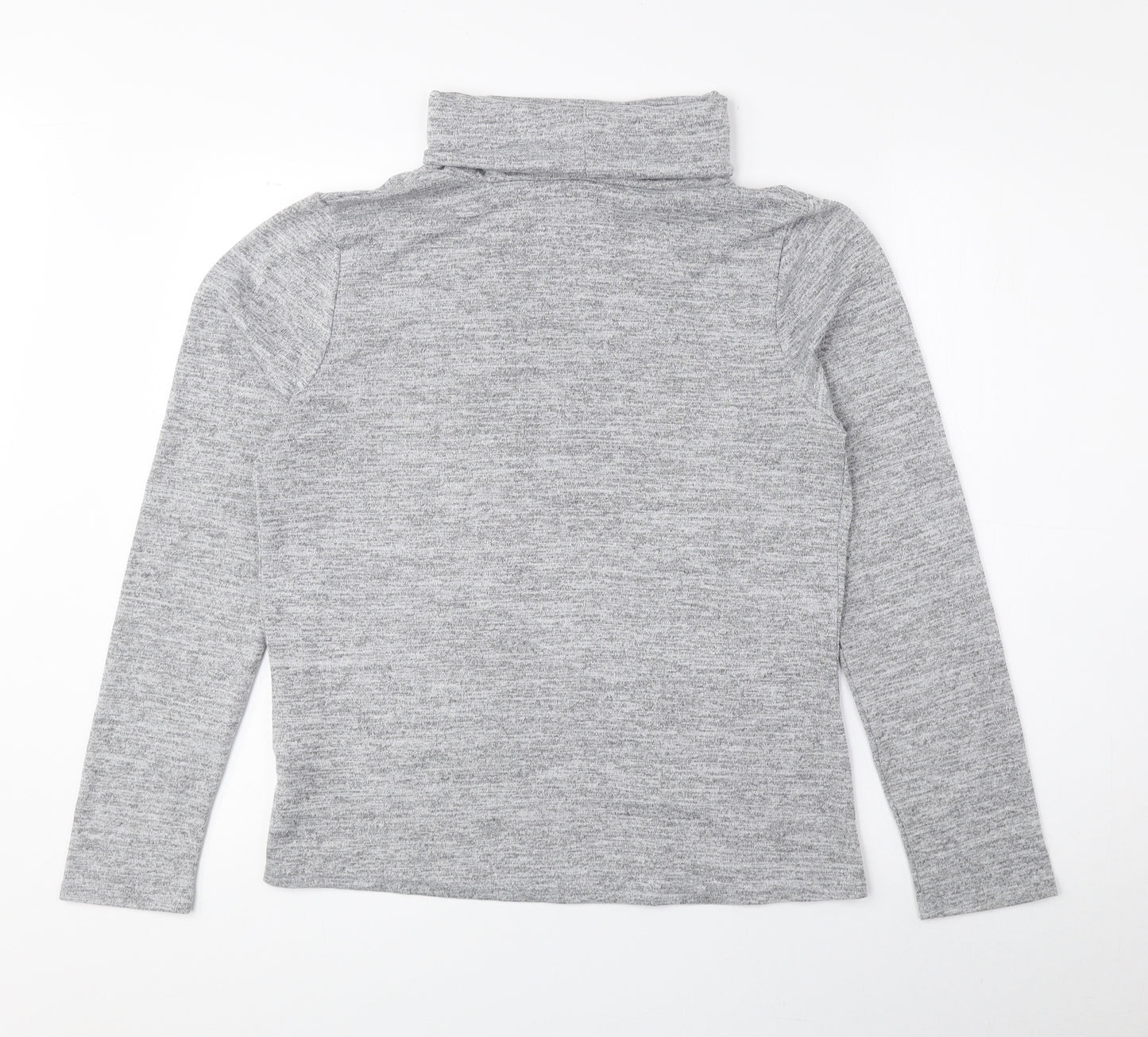 New Look Womens Grey Roll Neck Polyester Pullover Jumper Size 14