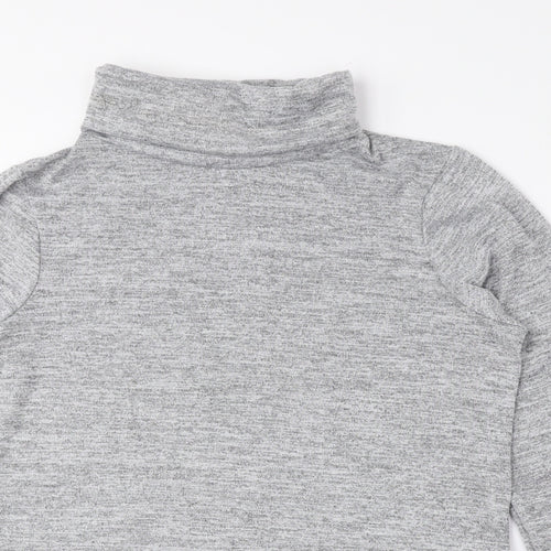 New Look Womens Grey Roll Neck Polyester Pullover Jumper Size 14