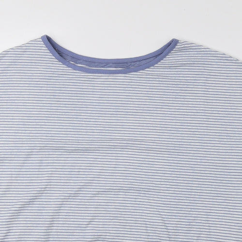 Primark Womens Blue Round Neck Striped Polyester Pullover Jumper Size XS