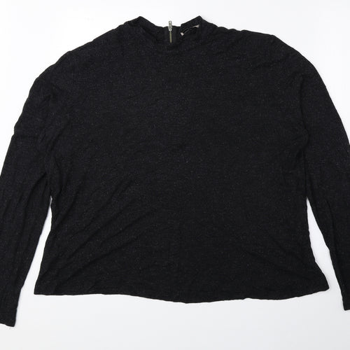 Atmosphere Womens Black High Neck Polyester Pullover Jumper Size 18