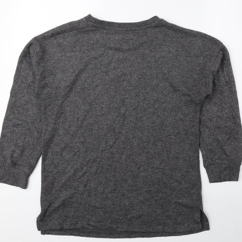 Primark Womens Grey Round Neck Polyester Pullover Jumper Size S