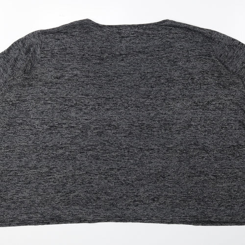 Mirumi Womens Grey Polyester Basic Blouse Size M Round Neck