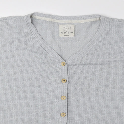 Primark Womens Blue V-Neck Polyester Cardigan Jumper Size S