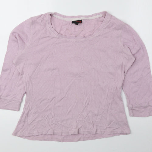 NEXT Womens Pink 100% Cotton Basic Blouse Size 14 Round Neck