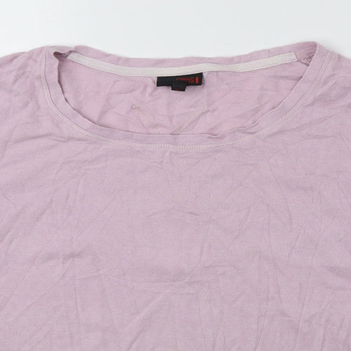 NEXT Womens Pink 100% Cotton Basic Blouse Size 14 Round Neck