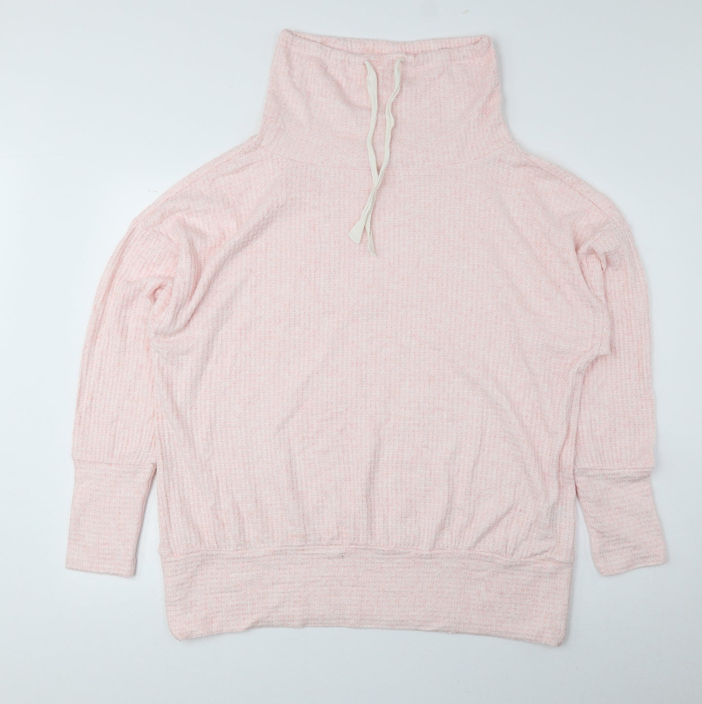 Time and Tru Womens Pink Mock Neck Rayon Pullover Jumper Size L