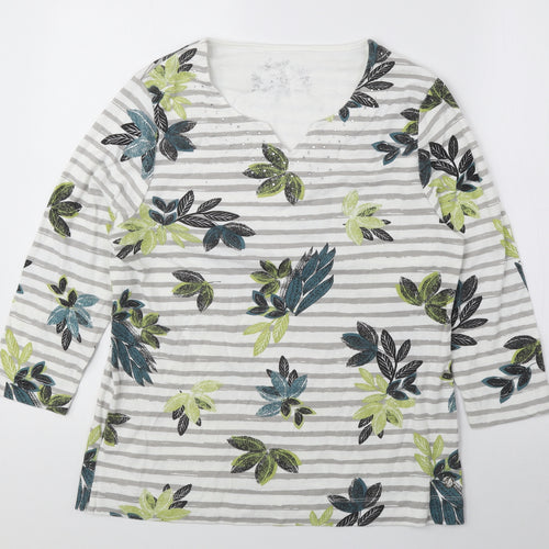 TIGI Womens Multicoloured Floral Polyester Basic Blouse Size 10 Sweetheart