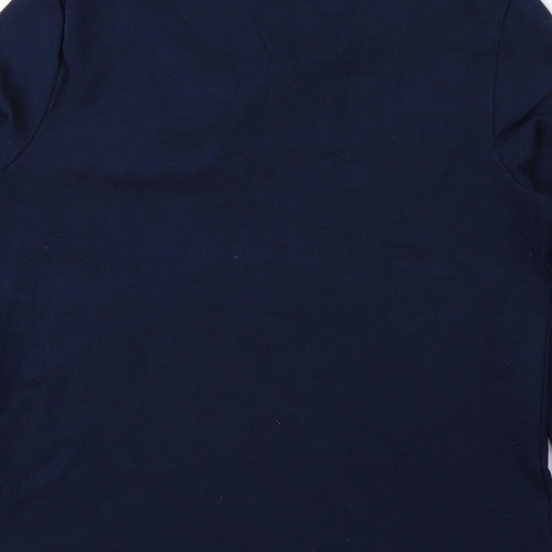 Marks and Spencer Womens Blue Viscose Basic Blouse Size 10 V-Neck