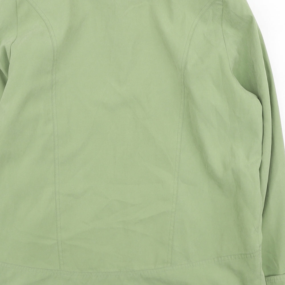 Klass Womens Green Quilted Coat Size 14 Zip