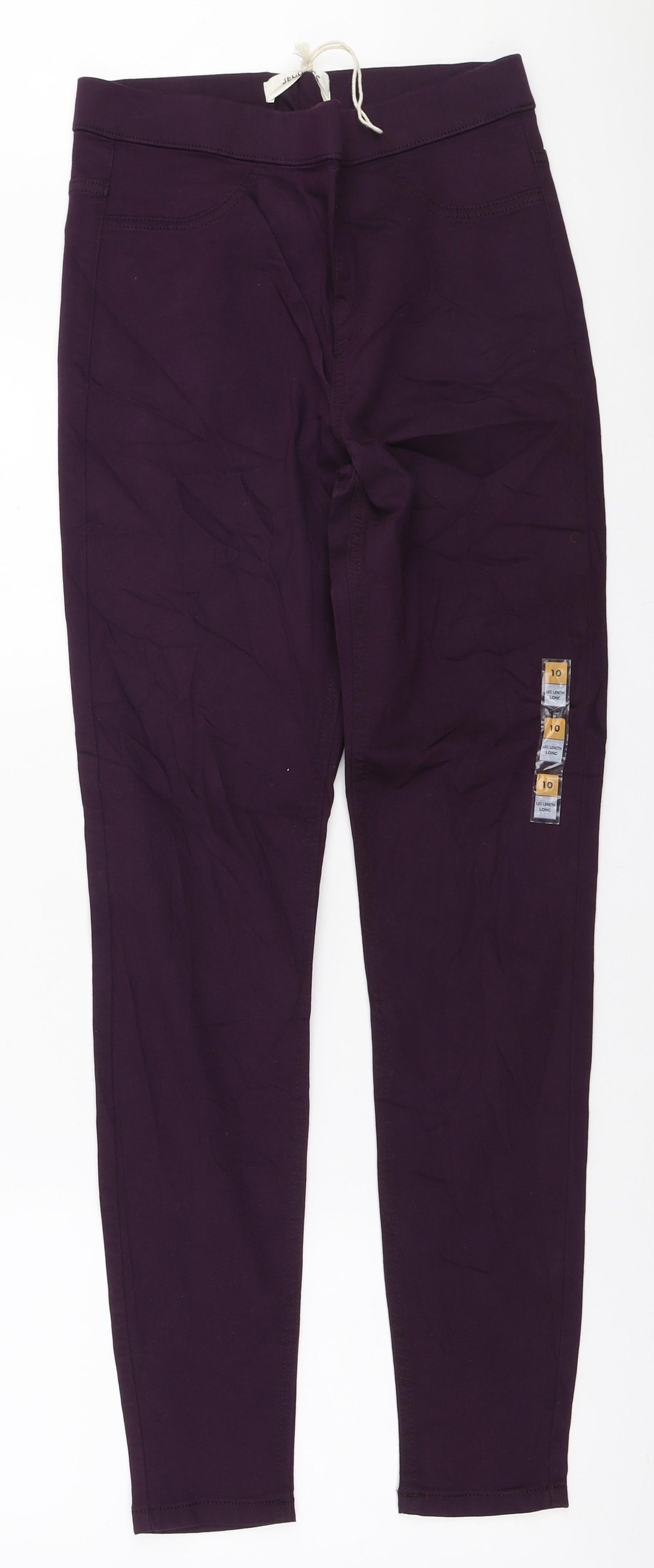 Marks and Spencer Womens Purple Polyester Jegging Jeans Size 10 L29 in Regular