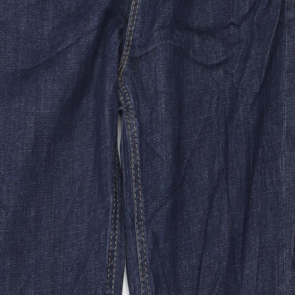 Marks and Spencer Boys Blue Polyester Straight Jeans Size 12-13 Years Regular Zip