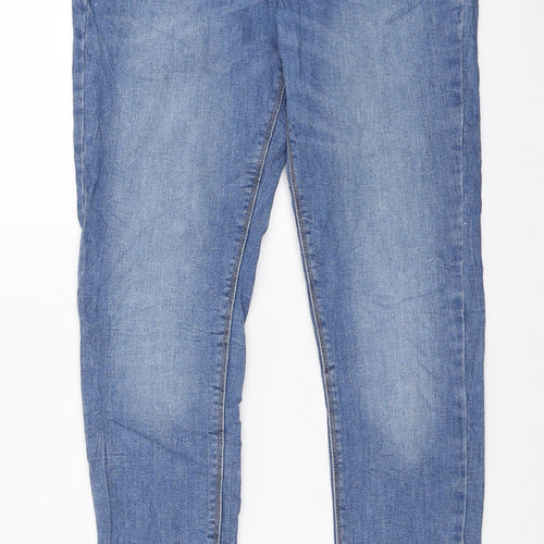 Denim & Co. Womens Blue Cotton Skinny Jeans Size 10 L29 in Regular Zip